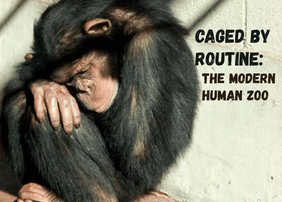 Caged by Routine: The Modern Human Zoo